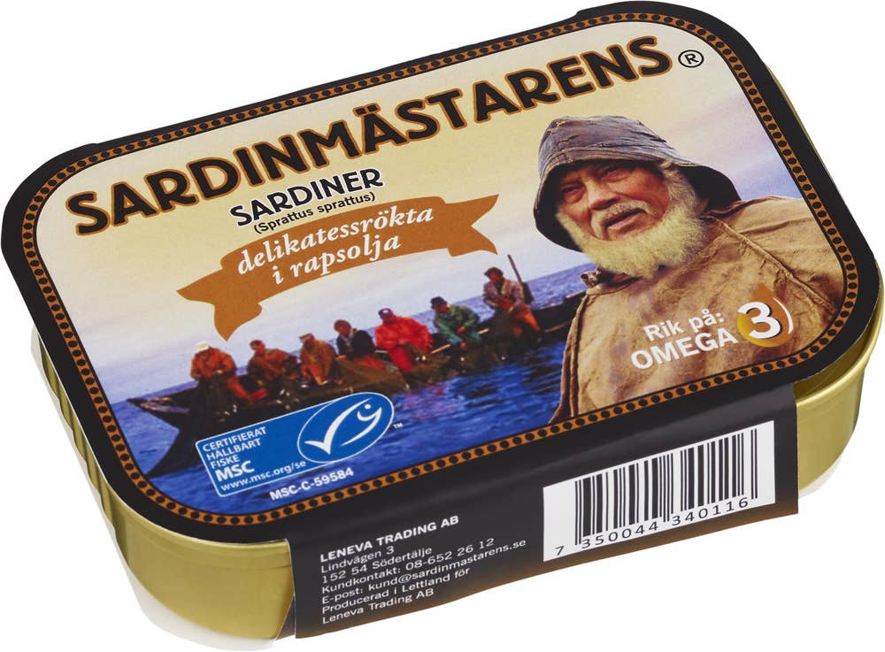 Sardinmästaren Sardiner Delikatessrökta i Rapsolja MSC