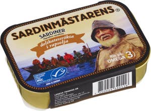 Sardinmästaren Sardiner Delikatessrökta i Rapsolja MSC