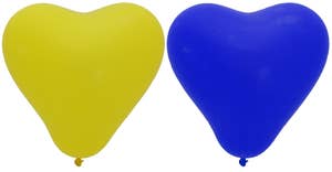 Hedlundgruppen Hjärtballonger Blå & Gul 30cm