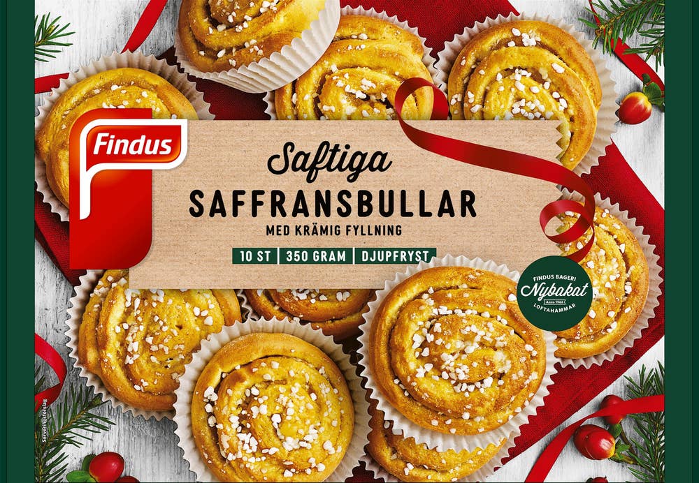Findus Saffransbullar Saftiga Frysta 350g