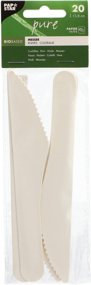 PAPSTAR Kniv Papper Vit
