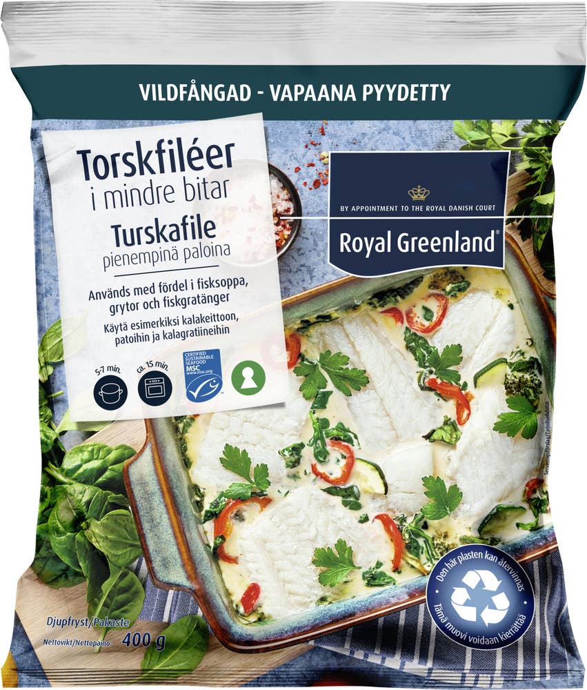 Royal Greenland Torskfilé i Mindre Bitar Fryst MSC 400g Royal Greenland