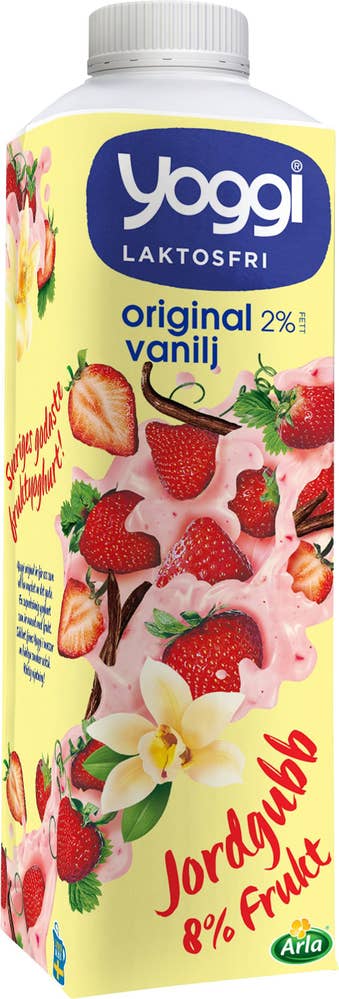Yoggi® Yoghurt Laktosfri 2% Jordgubb & Vanilj