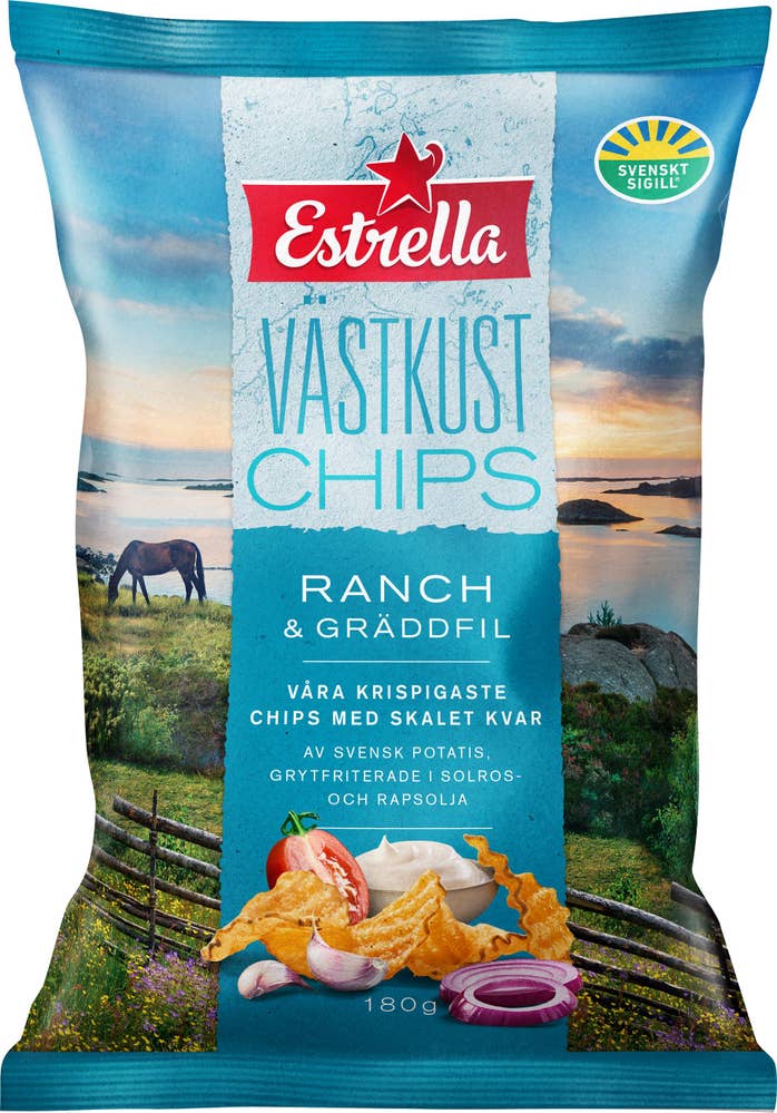 Estrella Västkustchips Ranch & Gräddfil