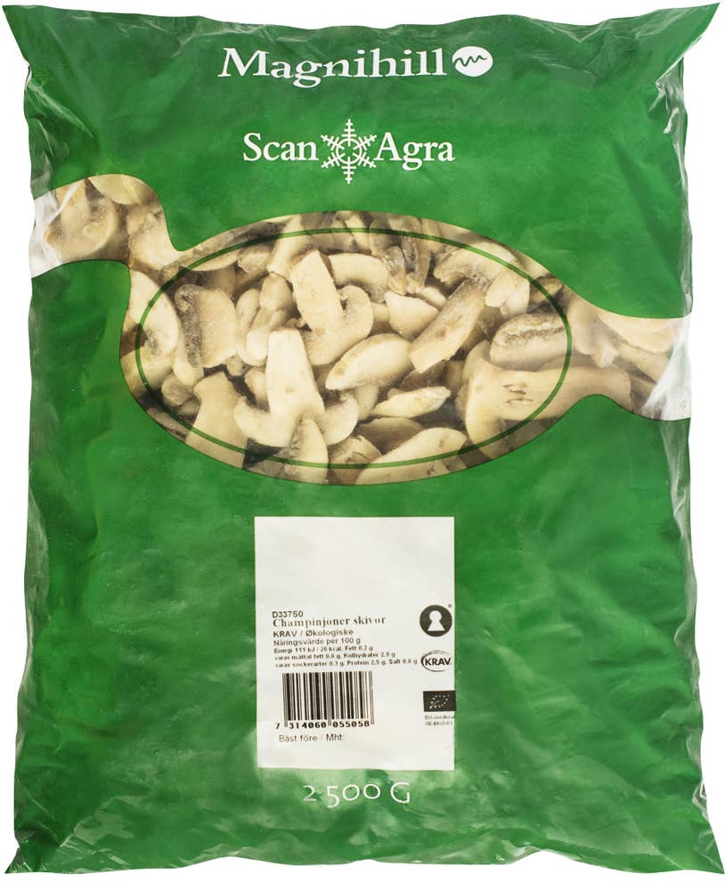 Magnihill Champinjoner Skivor Fryst EKO