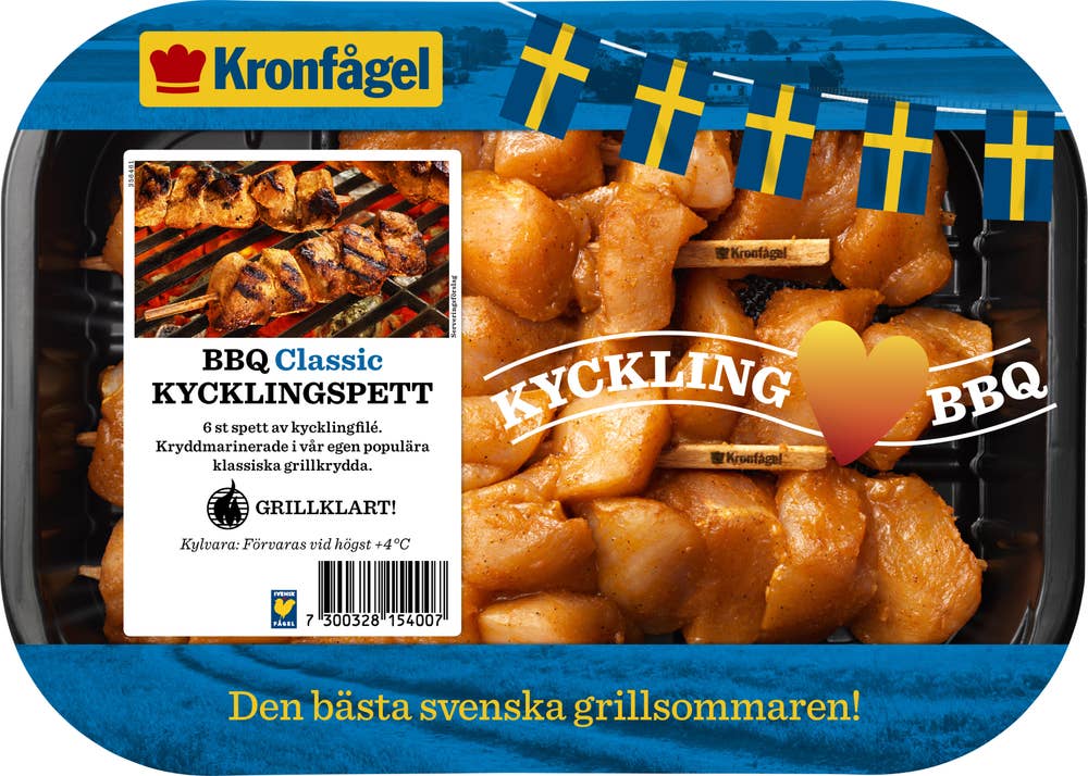Kronfågel BBQ Kycklingspett Classic