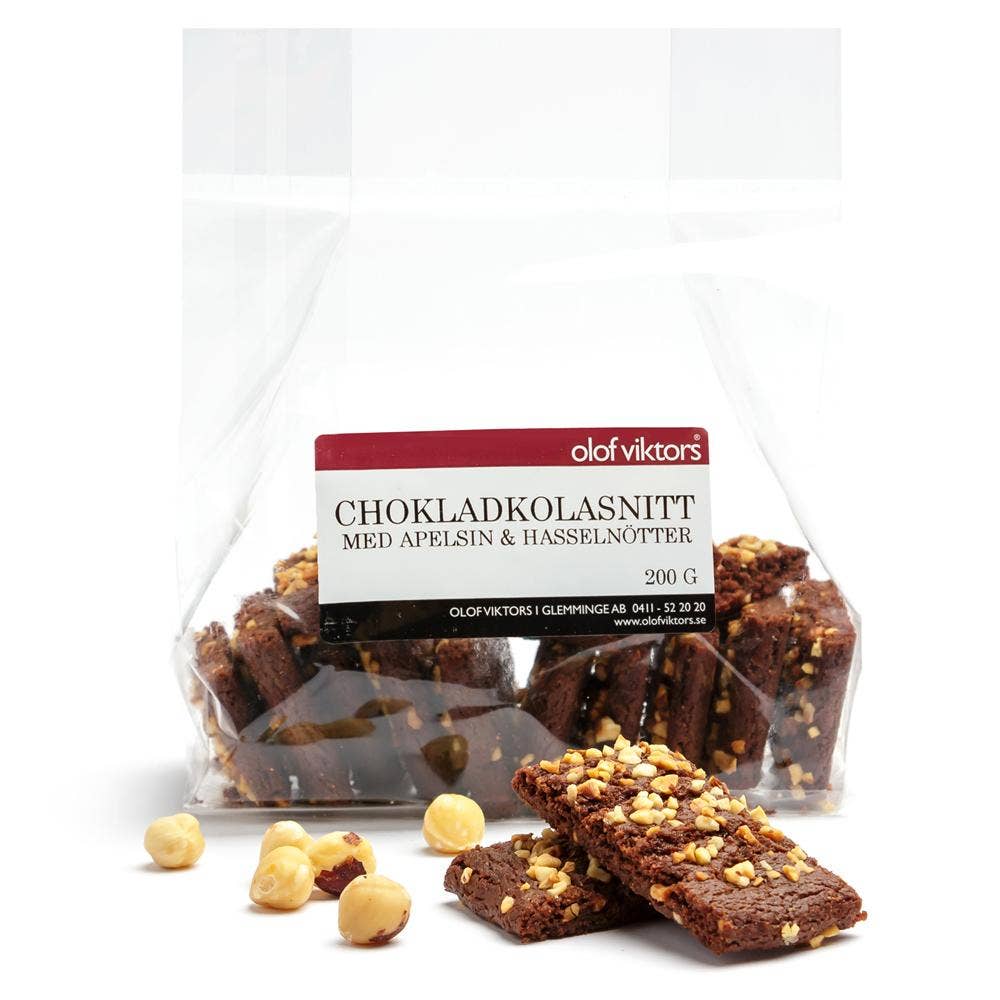 Olof Viktors Chokladkolasnitt med Apelsin & Hasselnötter Olof Viktors