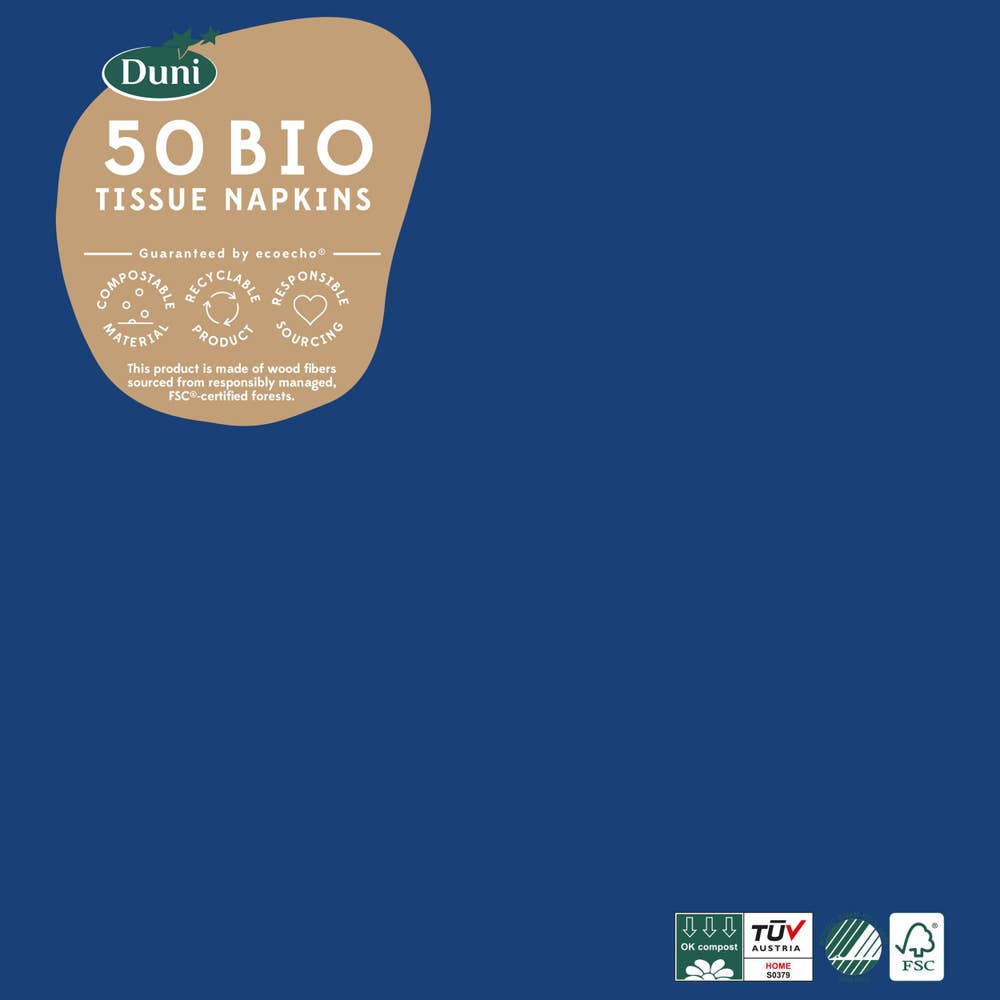 Duni Servett Mörkblå 3-lags 40x40cm