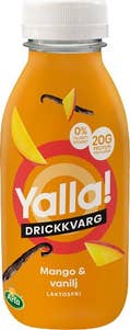 Yalla® Drickkvarg Mango & Vanilj Laktosfri Utan Tillsatt Socker 0,1%