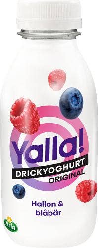 Yalla® Drickyoghurt Hallon & Blåbär 0,5%