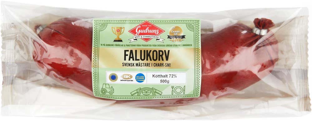 Gudruns Falukorv Alspånsrökt 500g Gudruns
