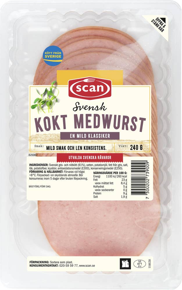 Scan Medwurst Kokt Skivad