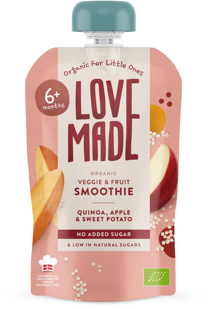 LoveMade Smoothie Äpple & Sötpotatis +6M EKO