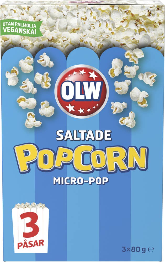 OLW Micropopcorn Saltade 3-p