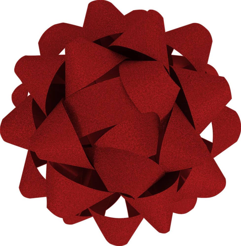 Boutique Rosett Röd Glitter 15cm