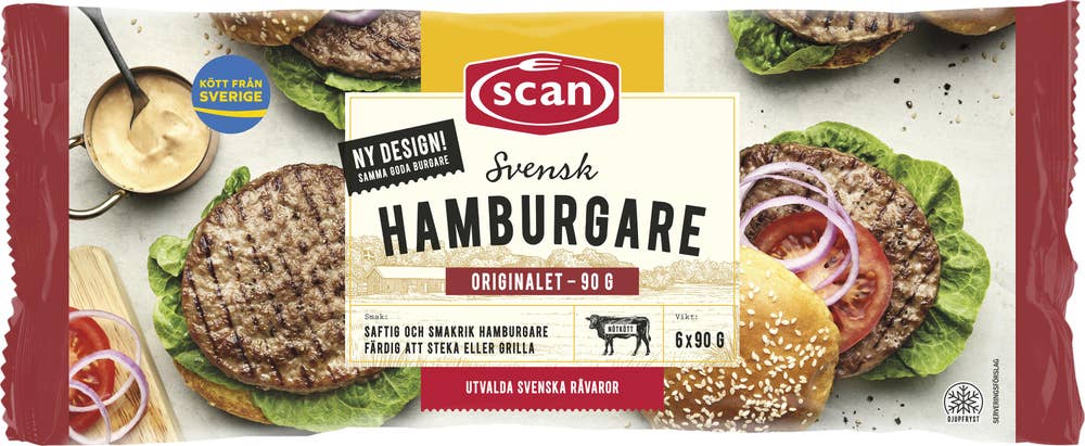 Scan Hamburgare Frysta 6x90g
