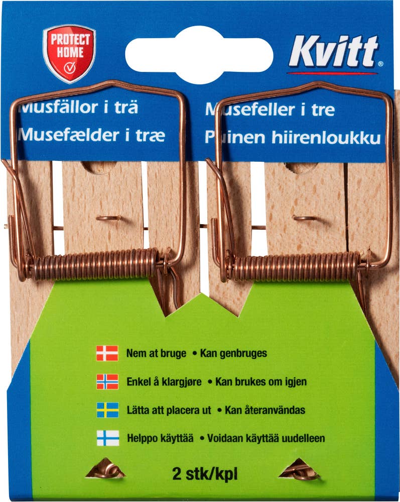 Kvitt Musfälla i Trä