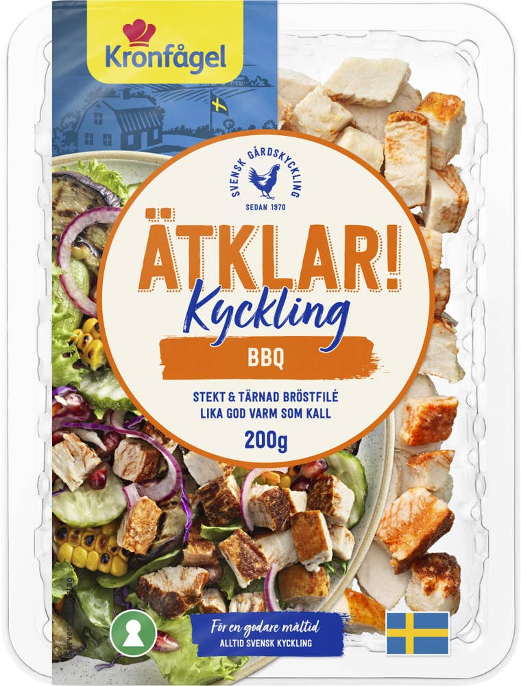 Kronfågel Ätklar Kyckling BBQ Tärnad