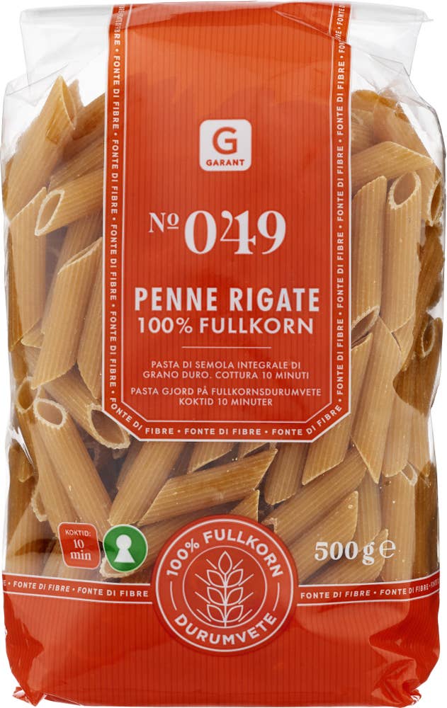 Garant Pasta Penne Rigate Fullkorn