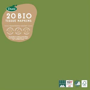 Duni Servett Leaf Green 3-lags 33x33cm FSC