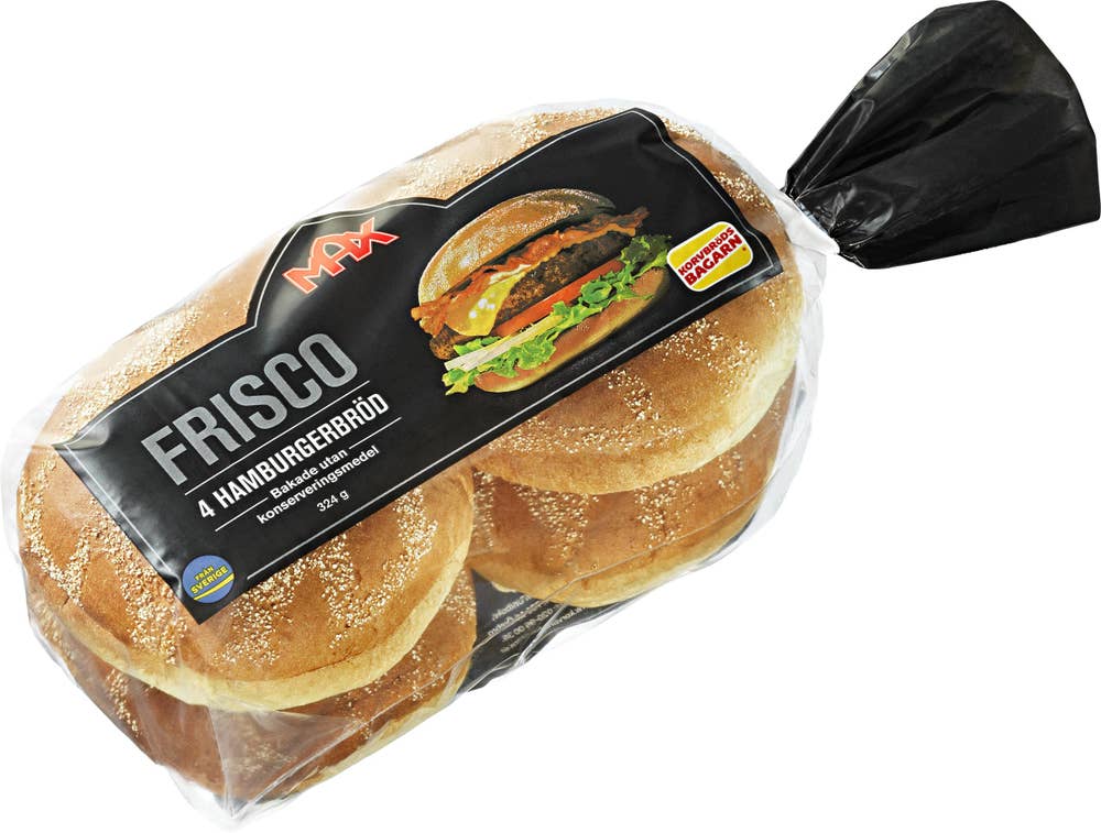 Korvbrödsbagarn Hamburgerbröd Frisco 4-p