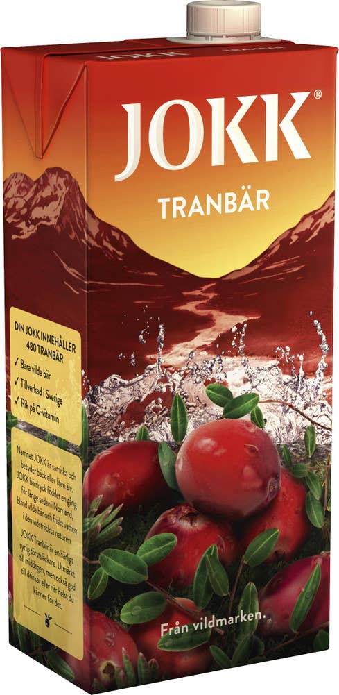 Jokk Tranbärsdryck 1L Jokk