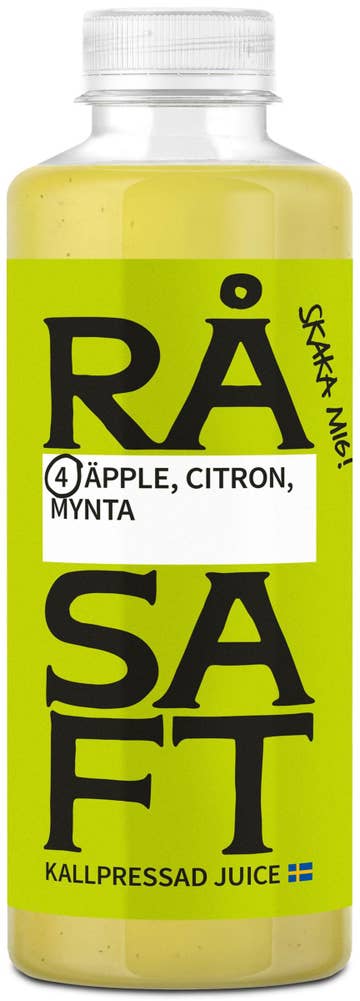 Råsaft Kallpressad Juice Äpple, Citron & Mynta