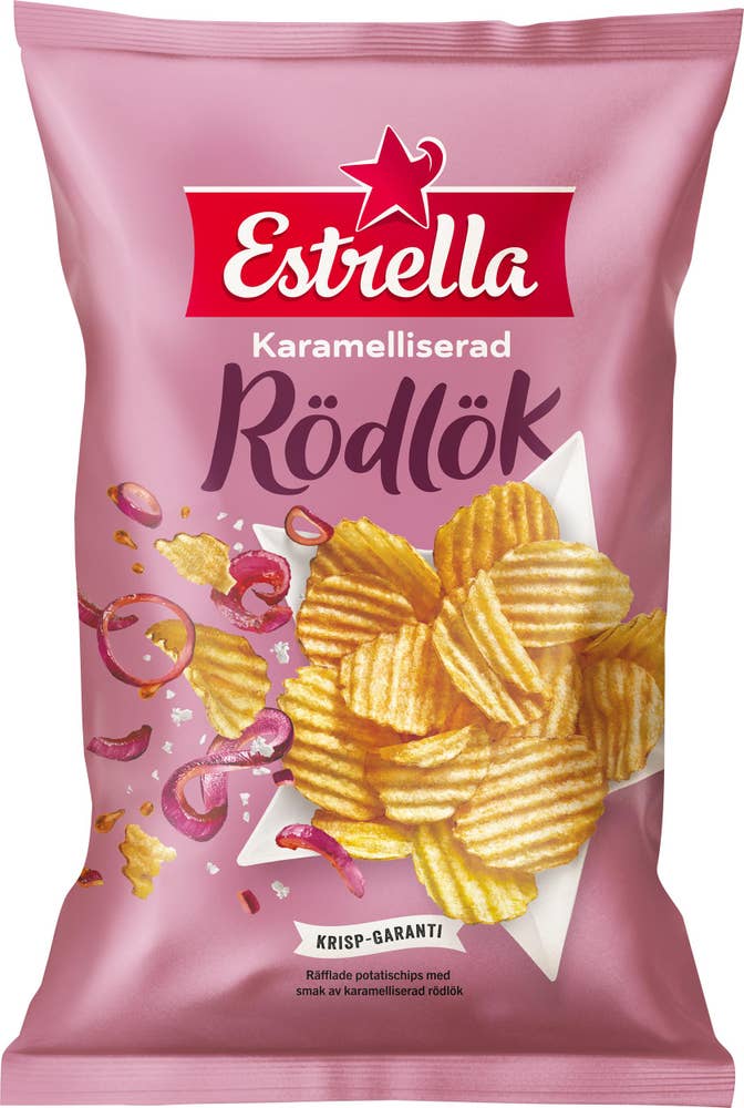 Estrella Chips Karamelliserad Rödlök