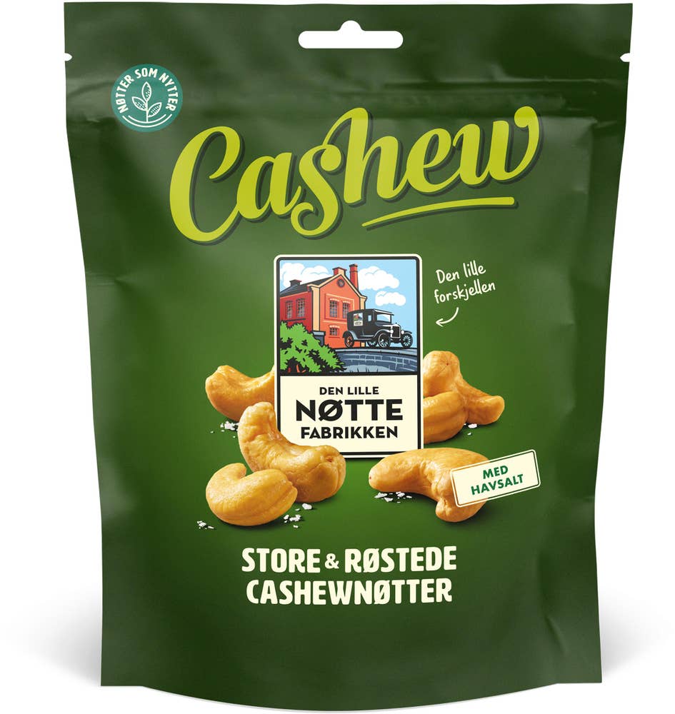 Den Lille Nøttefabrikken Cashewnötter Rostade & Saltade