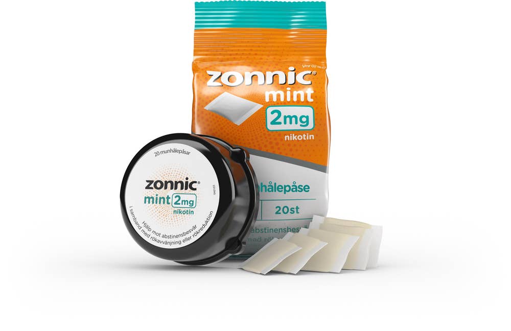 Zonnic Munhålepulver Mint Portionspåse 2mg