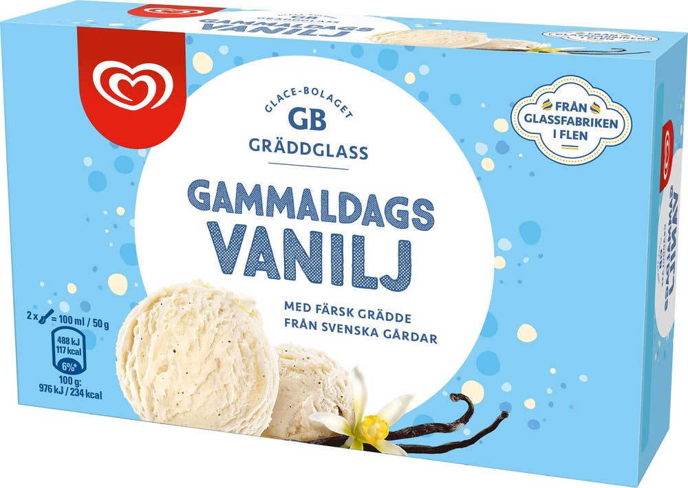 Daloplast Gammaldags Vanilj GB Gräddglass