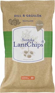 Svenska LantChips Chips Dill & Gräslök Räfflade