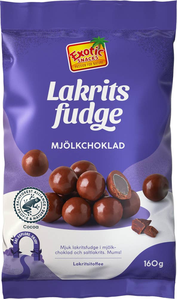 Exotic Snacks Lakritsfudge Mjölkchoklad