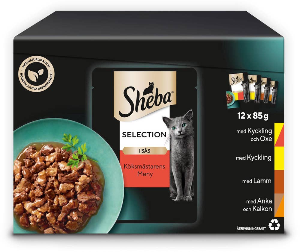 Sheba Kattmat Selection Kött & Fågel i Sås 12x85g