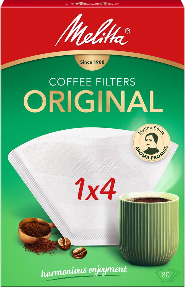 Melitta Kaffefilter 1x4 Vit