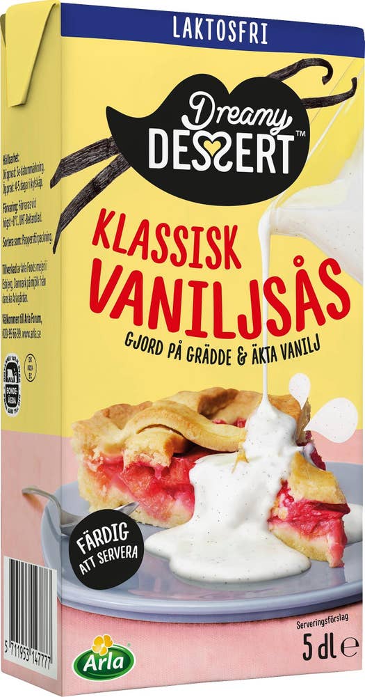 Dreamy Dessert Klassisk Vaniljsås Laktosfri 10%