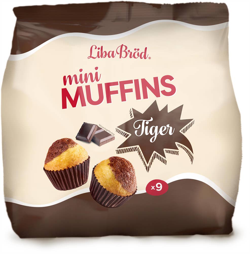 Liba Bröd Mini Muffins Tiger 9-p