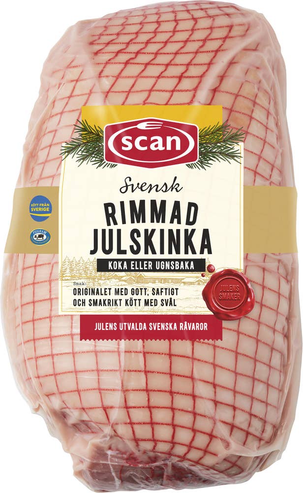Scan Svensk Rimmad Julskinka Färsk Liten