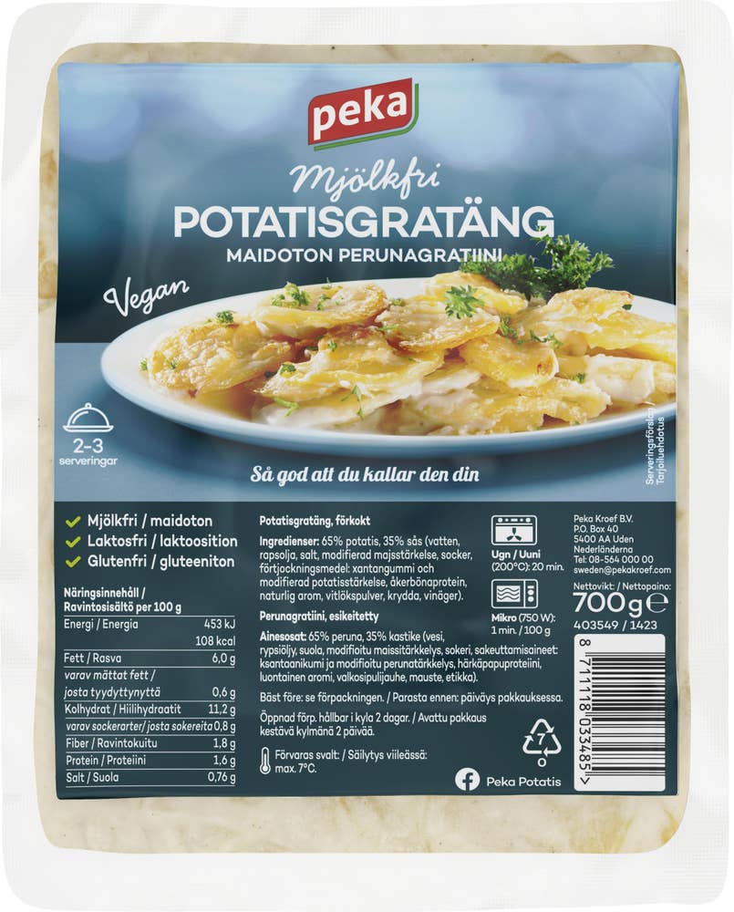 Peka Potatisgratäng Mjölkfri
