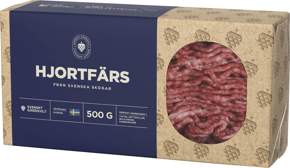 Svenskt Gårdsvilt Hjortfärs Fryst