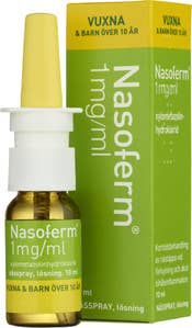 Nasoferm 1mg/ml ompack Nässpray Lösning Xylometazolin 1 mg/ml