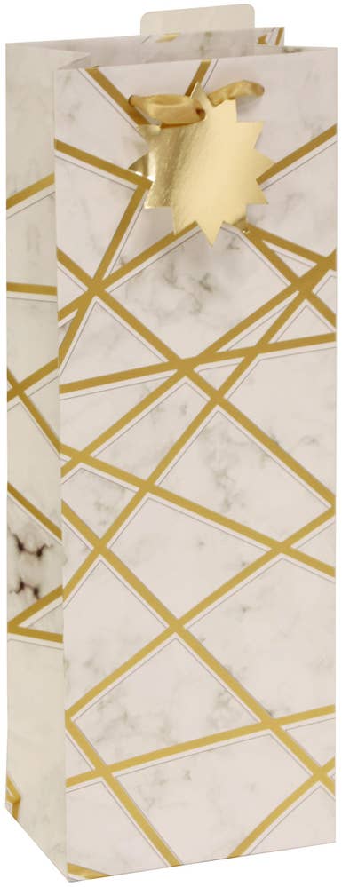 Hedlundgruppen Presentpåse Flaska Marmor med Guldfolie