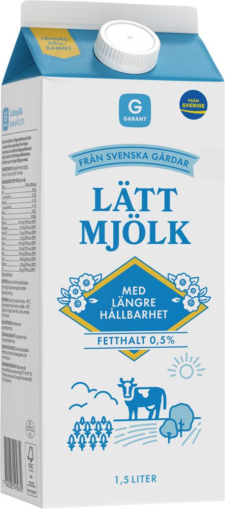 Garant Lättmjölk ESL 0,5% 1,5L
