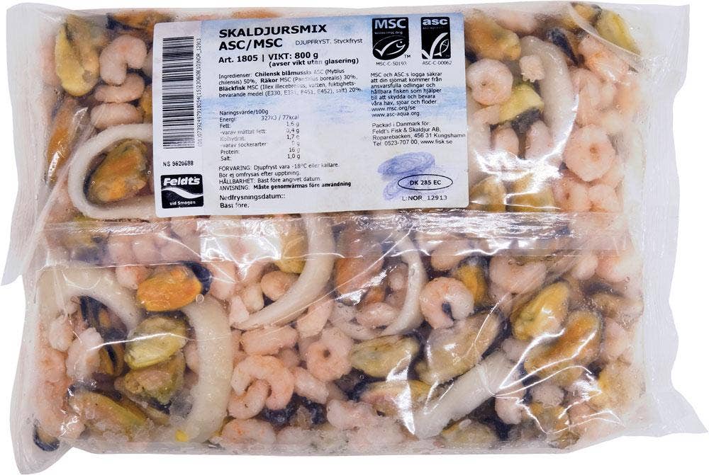 Feldts Skaldjursmix ASC/MSC Fryst