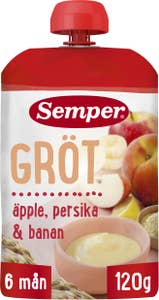 Semper Gröt Äpple, Persika & Banan 6M