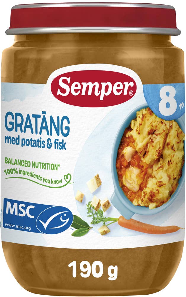 Semper Fiskgratäng med Potatismos & Torsk 8M