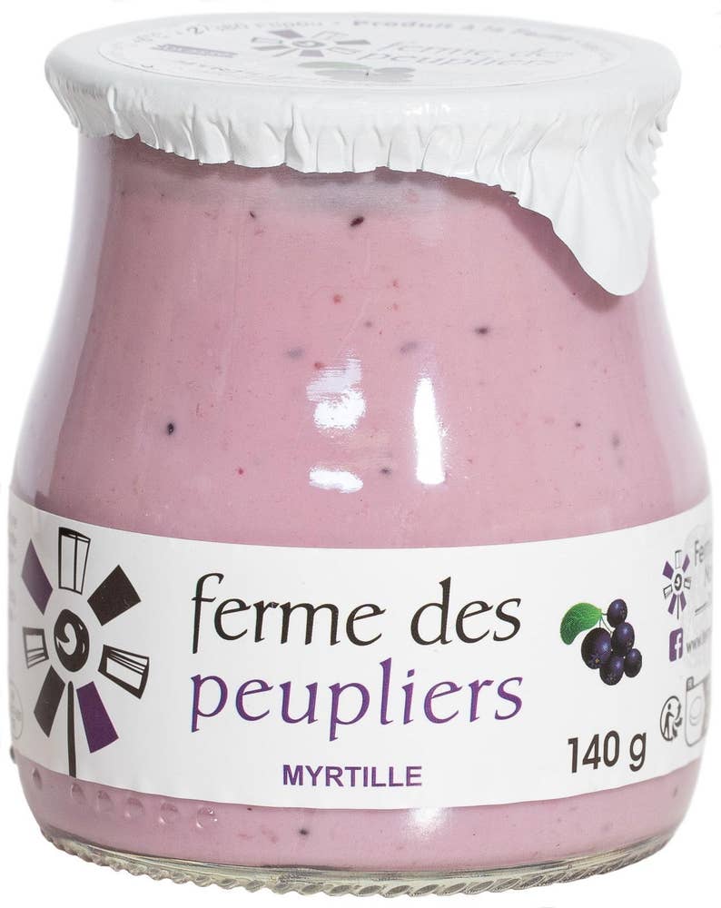 Ferme des Peupliers Yoghurt Blåbär