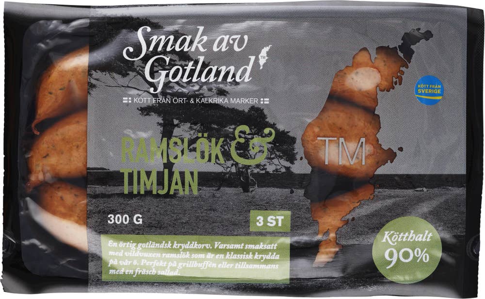 Smak av Gotland Kryddkorv Ramslök & Timjan
