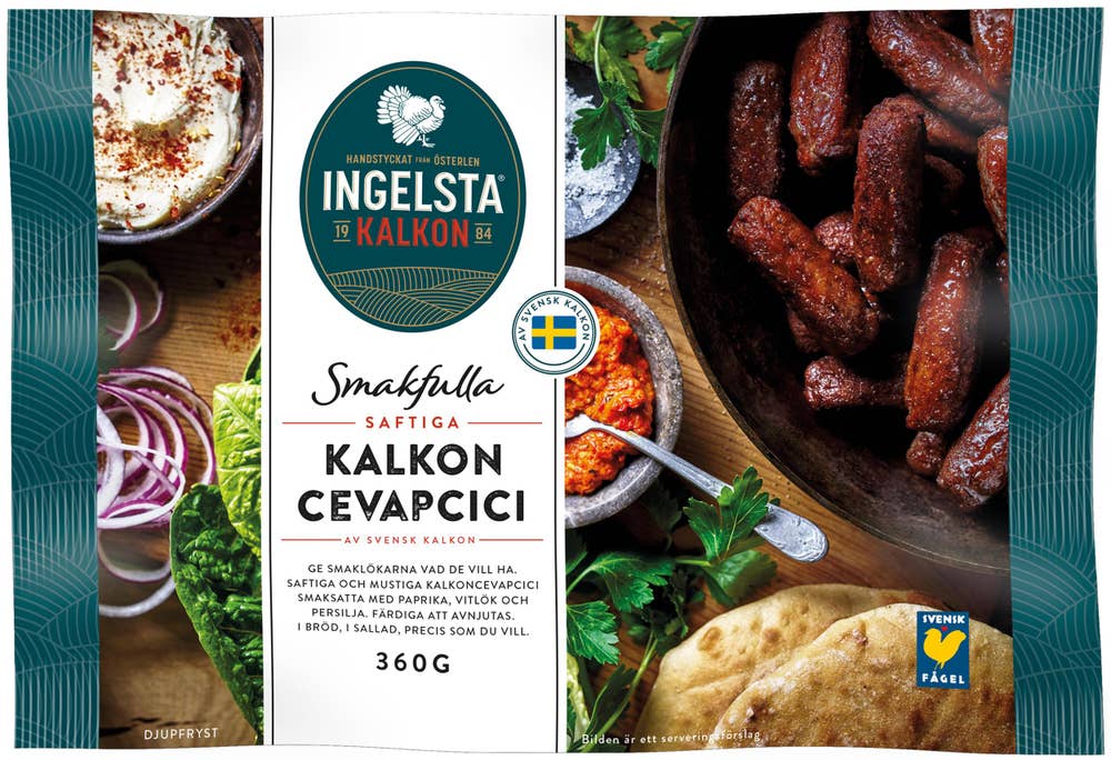 Ingelsta Kalkon Kalkoncevapcici Fryst