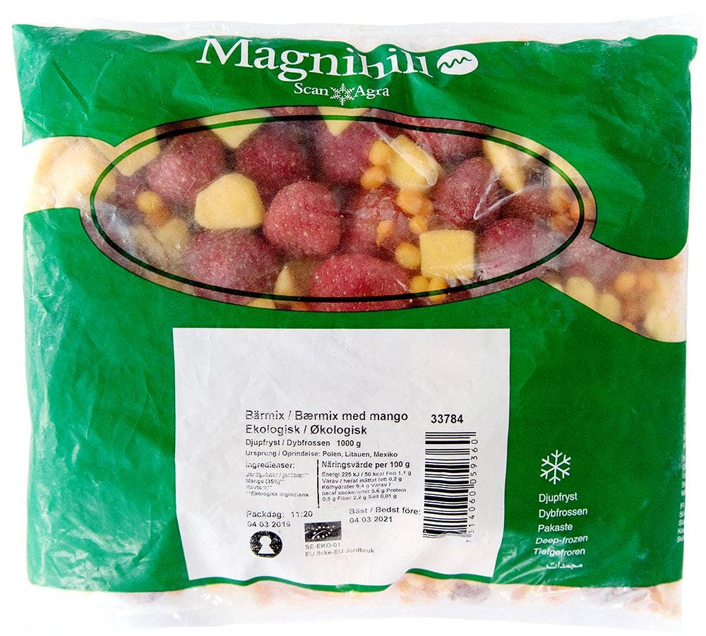 Magnihill Bärmix med Mango Fryst EKO